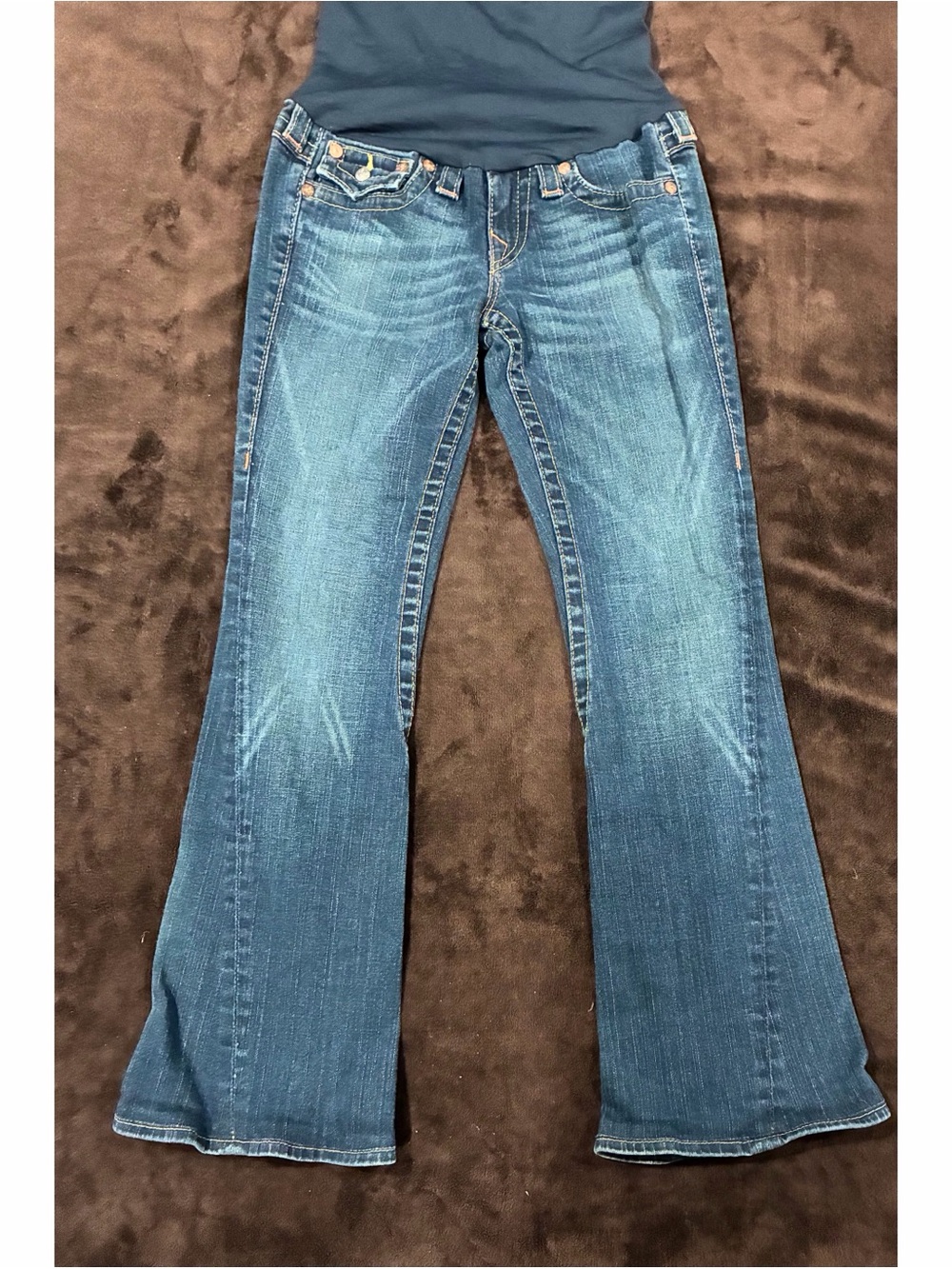 True Religion A Pea in the Pod Maternity Jeans Size 27 Flare
